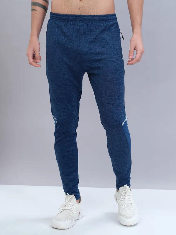 Men Melange Slim Fit Trackpants with TECHNO DRY
