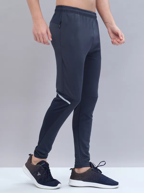 Men Solid Slim Fit Trackpants with TECHNO DRY