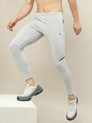 Men Solid Slim Fit Trackpants with TECHNO DRY