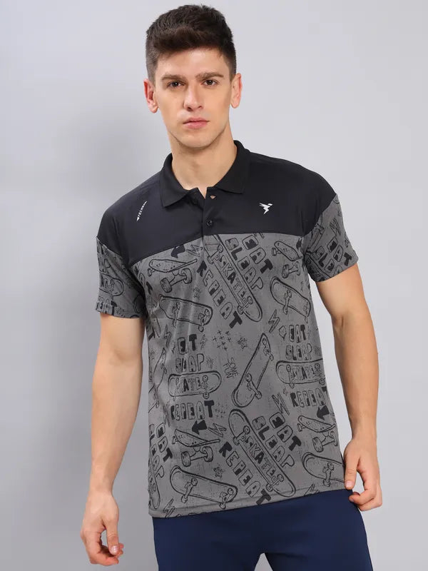 Men Jacquard Slim Fit Polo T-shirt with TECHNO COOL+