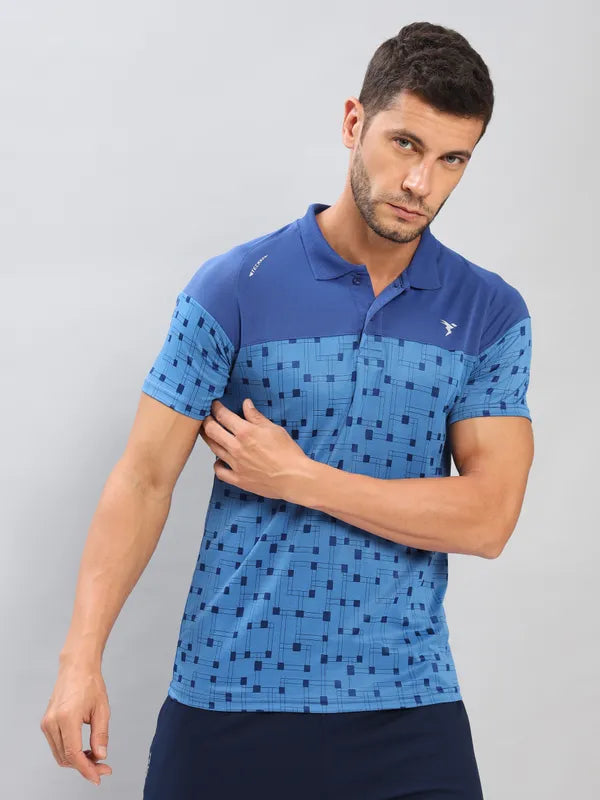 Men Jacquard Slim Fit Polo T-shirt with TECHNO COOL+