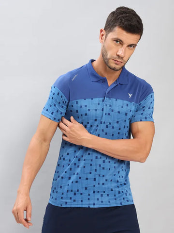 Men Jacquard Slim Fit Polo T-shirt with TECHNO COOL+