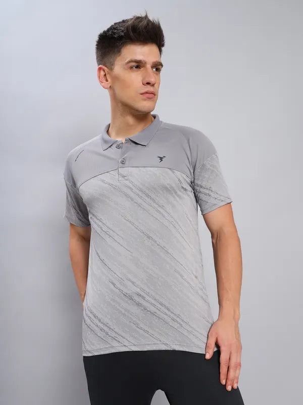 Men Jacquard Slim Fit Polo T-shirt with TECHNO COOL+