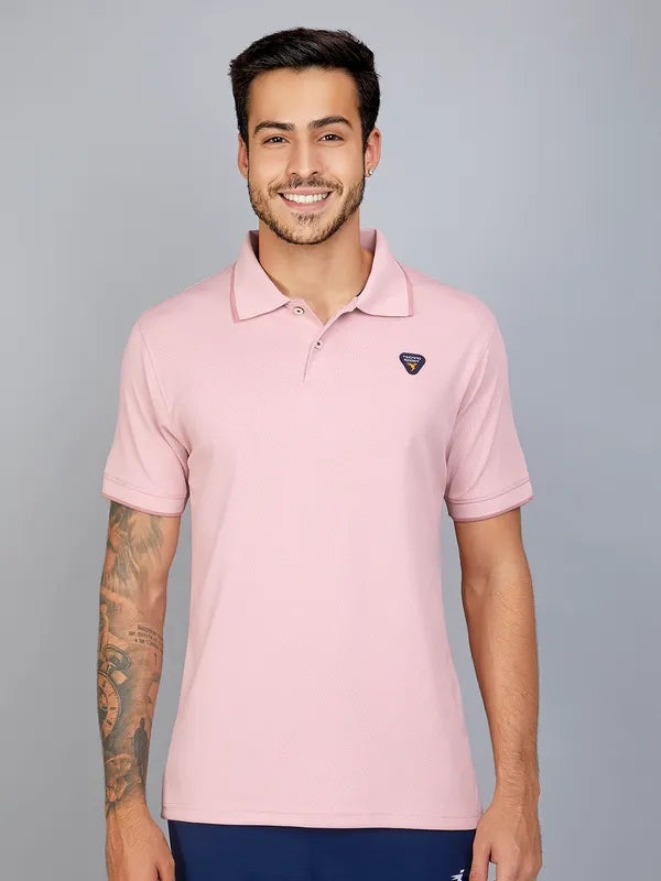 Men Solid Slim Fit Polo T-shirt with TECHNO COOL+