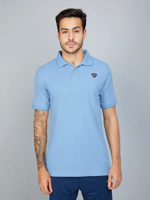 Men Solid Slim Fit Polo T-shirt with TECHNO COOL+