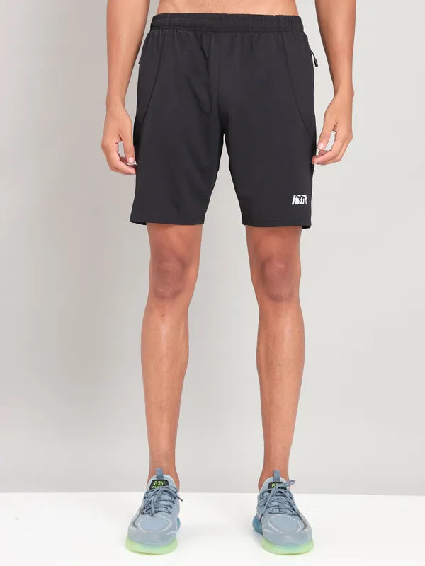 Men Solid Slim Fit Shorts with MATPIQ