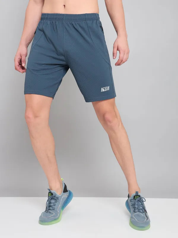 Men Solid Slim Fit Shorts with MATPIQ