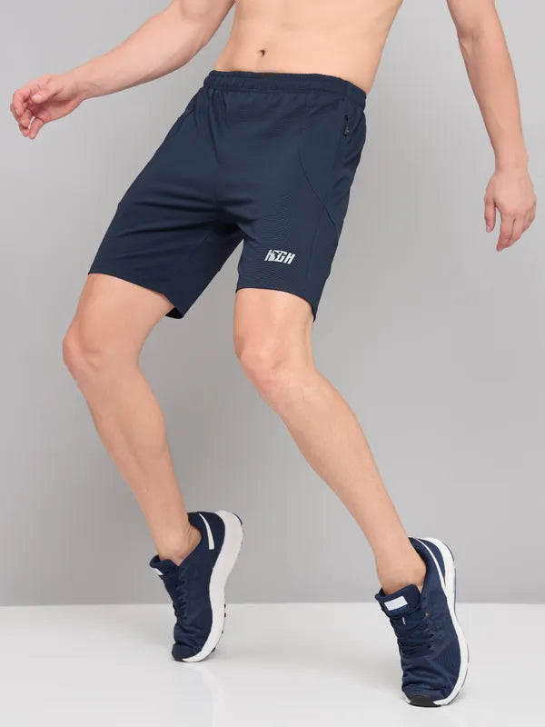 Men Solid Slim Fit Shorts with MATPIQ