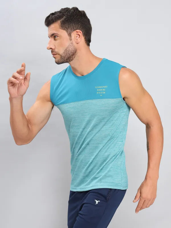 Men Melange Slim Fit Crew Neck Innerwear Vest with DOUBLE COOL