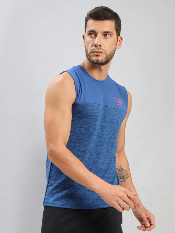 Men Melange Slim Fit Crew Neck Innerwear Vest with DOUBLE COOL