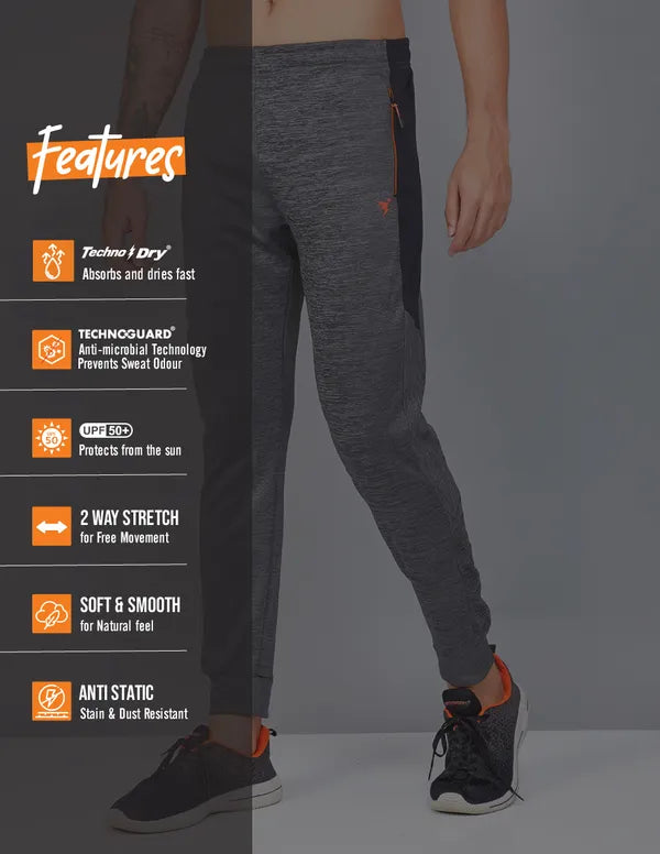 Men Slim Fit Trackpants with Techno Dry