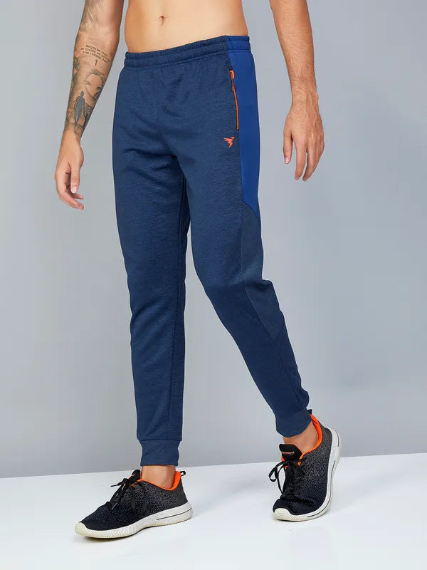 Men Melange Slim Fit Trackpants with TECHNO DRY
