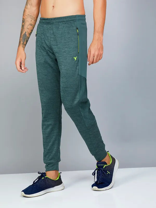 Men Melange Slim Fit Trackpants with TECHNO DRY