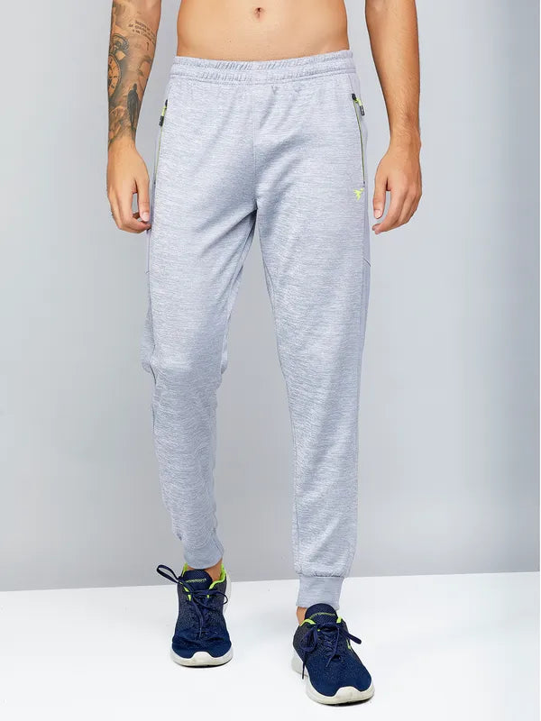 Men Melange Slim Fit Trackpants with TECHNO DRY