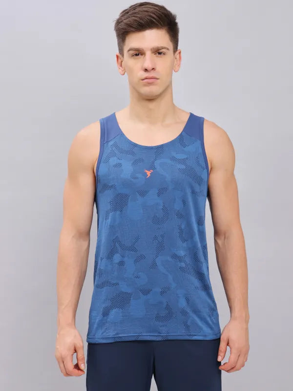 Men Colorblock Slim Fit Crew Neck Innerwear Vest with VENTMESH