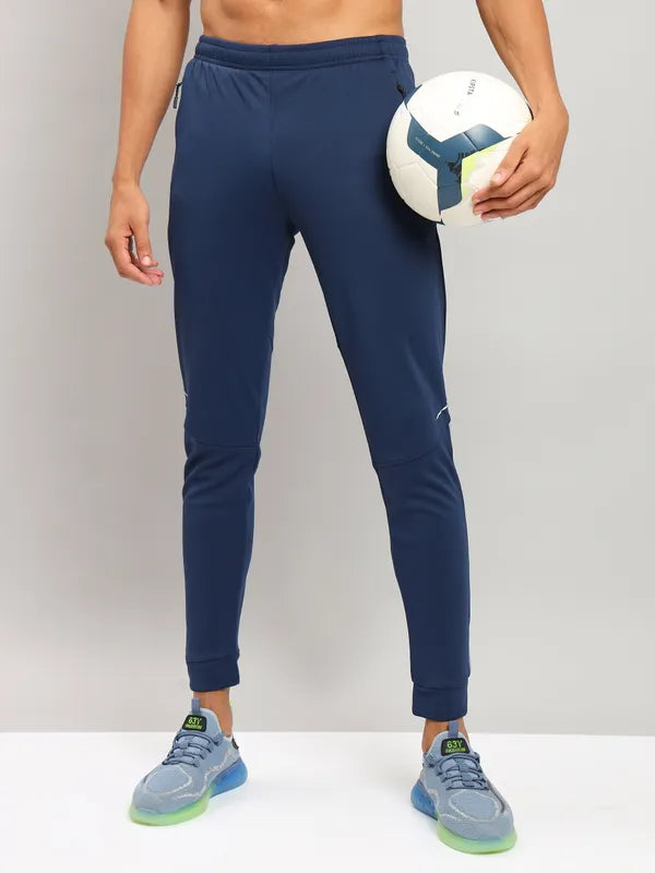 Men Solid Slim Fit Trackpants with TECHNO DRY