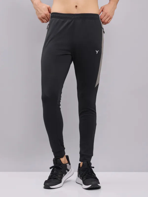 Men Melange Slim Fit Trackpants with TECHNO DRY