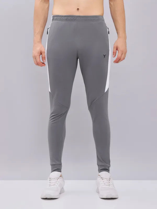 Men Melange Slim Fit Trackpants with TECHNO DRY
