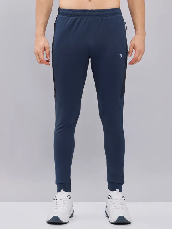 Men Melange Slim Fit Trackpants with TECHNO DRY