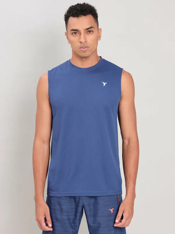 Men Solid Slim Fit Crew Neck Innerwear Vest with TECHNO COOL+