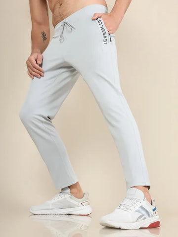 Men Solid Slim Fit Trackpants with TECHNO DRY