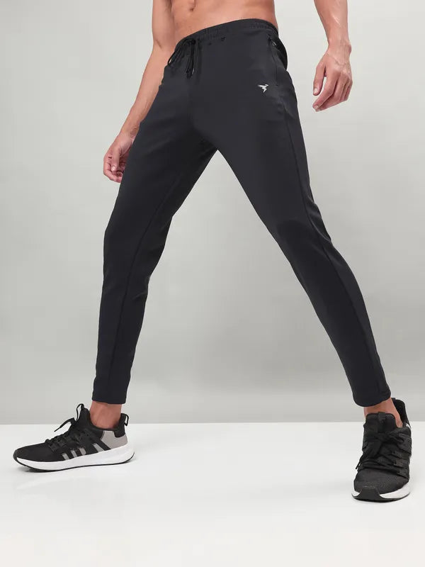 Men Solid Slim Fit Trackpants with ELASTO PLUS