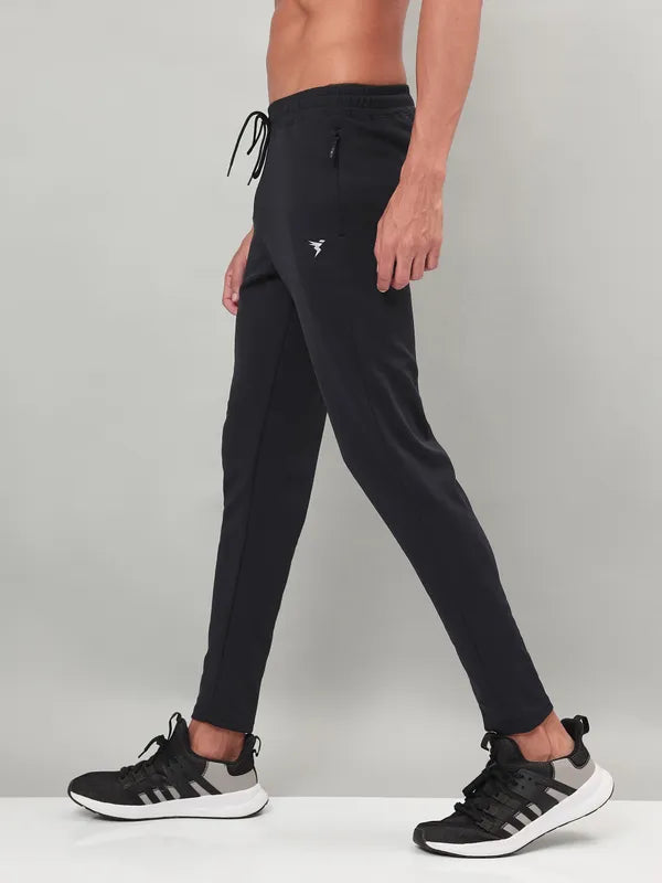 Men Solid Slim Fit Trackpants with ELASTO PLUS