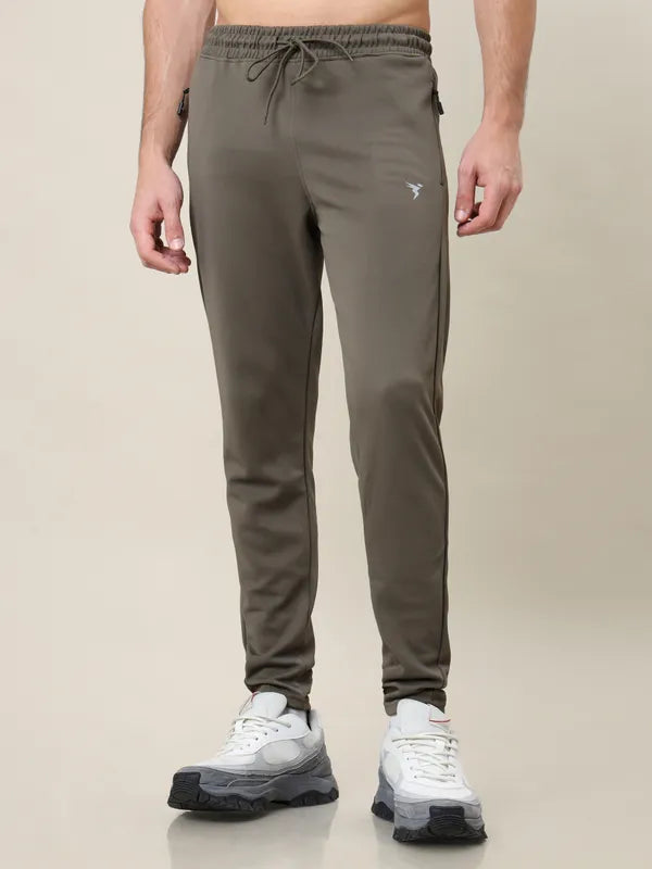 Men Solid Slim Fit Trackpants with ELASTO PLUS