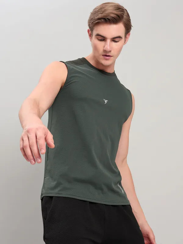 Men Solid Slim Fit Crew Neck Innerwear Vest with ELASTO LITE