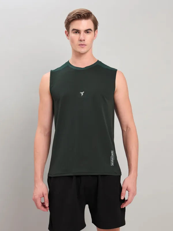 Men Solid Slim Fit Crew Neck Innerwear Vest with ELASTO LITE