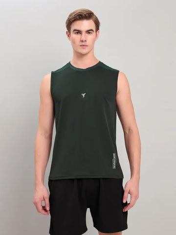 Men Solid Slim Fit Crew Neck Innerwear Vest with ELASTO LITE