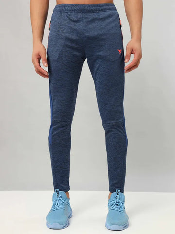 Men Melange Slim Fit Trackpants with TECHNO DRY