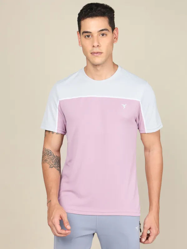 Men Colorblock Slim Fit Crew Neck T-shirt with TECHNO COOL+
