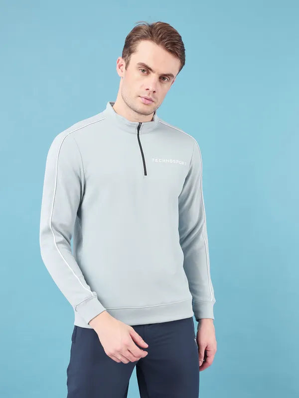 Men Solid Slim Fit Mock Neck Jacket with ELASTO PLUS