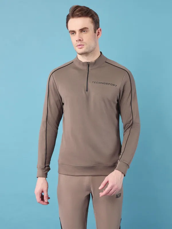 Men Solid Slim Fit Mock Neck Jacket with ELASTO PLUS