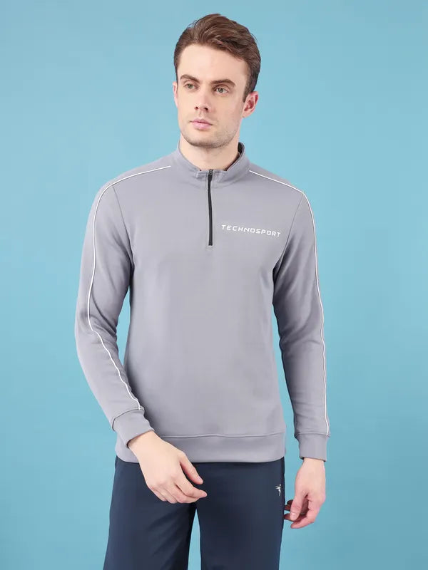 Men Solid Slim Fit Mock Neck Jacket with ELASTO PLUS