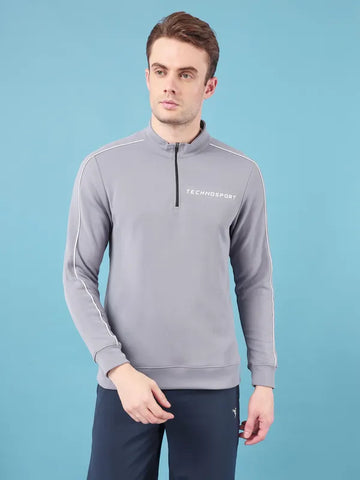 Men Solid Slim Fit Mock Neck Jacket with ELASTO PLUS