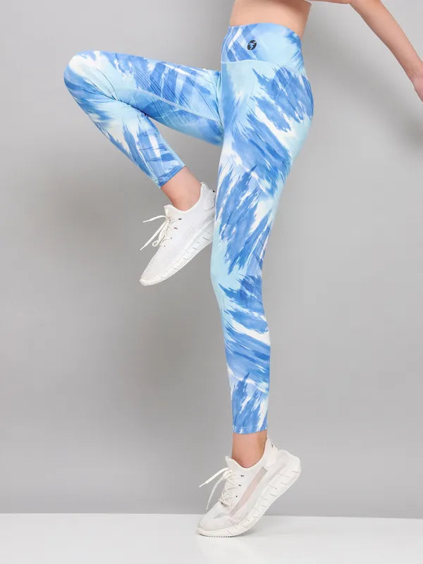 Women Printed Slim Fit Tights with ELASTO PLUS