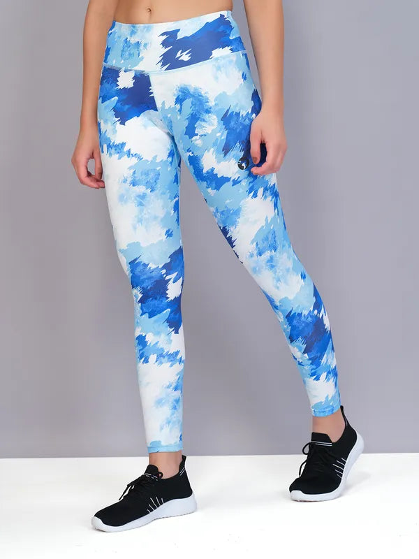 Women Printed Slim Fit Tights with TECHNO COOL