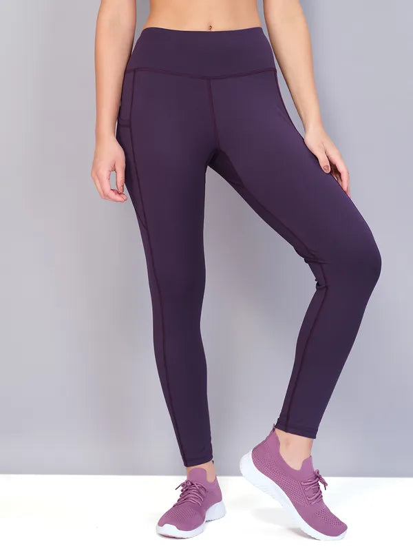 Women Solid Slim Fit Tights with ELASTO PLUS